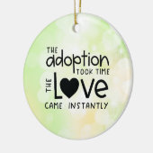 その養子縁組は直ちに愛に時間を要来した セラミックオーナメント (左)