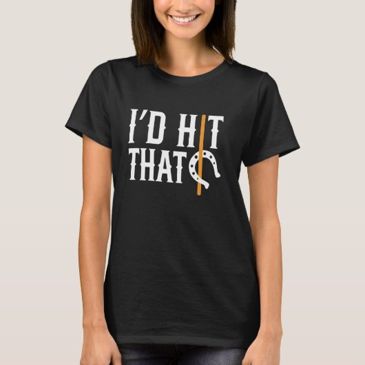 その馬蹄投げなら打つ Tシャツ (正面)