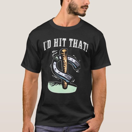 その馬蹄投げピッチャーを殴る Tシャツ (正面)