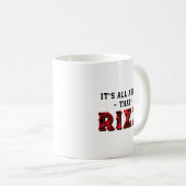 その魅力はRizzレッドグレー コーヒーマグカップ (正面右)