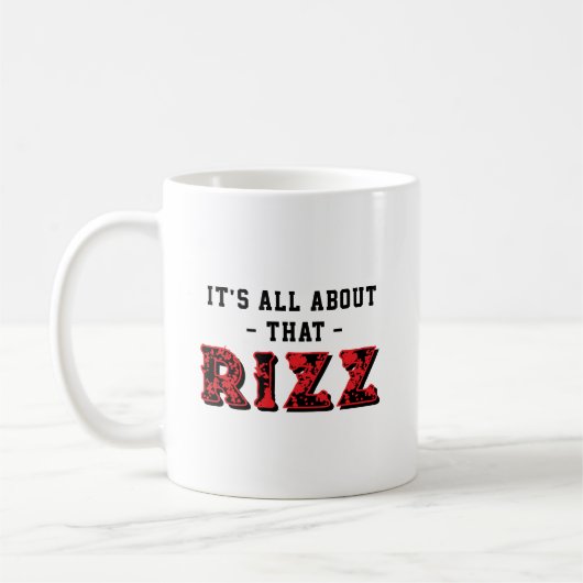 その魅力はRizzレッドグレー コーヒーマグカップ (左)