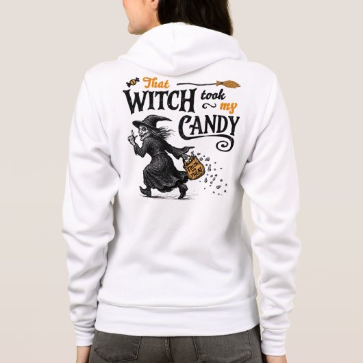 その魔女は私のキャンディを前後に持って行った パーカ (裏面)
