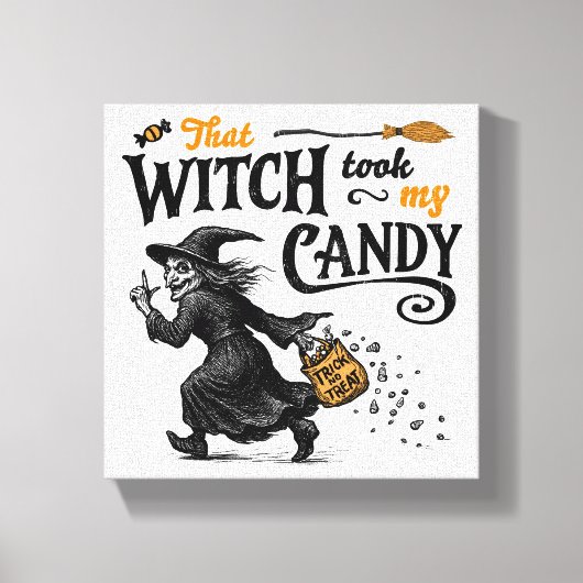 その魔女は私のキャンディを取った キャンバスプリント (正面)