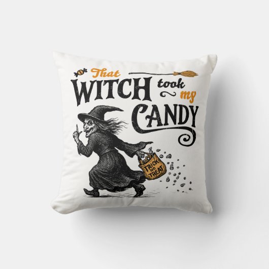 その魔女は私のキャンディを取った クッション (正面)