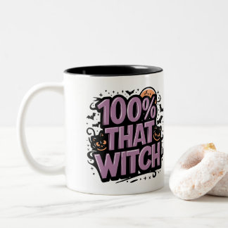 その魔女ハロウィーンパーソナライズされた100% ツートーンマグカップ