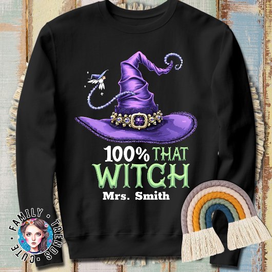 その魔女ハロウィーン100% スウェットシャツ