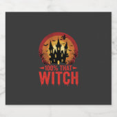 その魔女100% ハロウィン城 スパークリングワインラベル (シングルラベル)