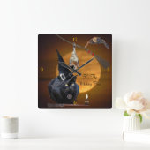 その魔法時間の柱時計 スクエア壁時計 (ホーム)