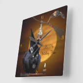 その魔法時間の柱時計 スクエア壁時計 (傾斜)