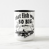 その魚はとても大きかった 面白い コーヒーマグ マグカップ (中央)