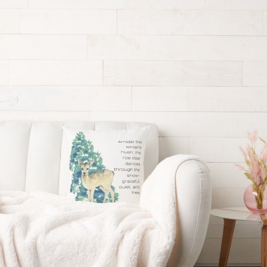 その鹿は雪の中を踊る クッション (ソファ)
