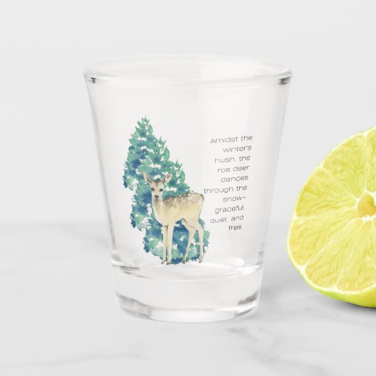 その鹿は雪の中を踊る ショットグラス (正面)