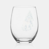 その鹿は雪の中を踊る ステムなしワイングラス (裏面)