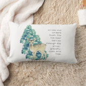 その鹿は雪の中を踊る ランバークッション (ブランケット)