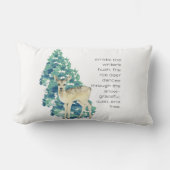 その鹿は雪の中を踊る ランバークッション (正面)