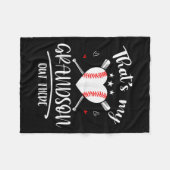 その39s私の孫そこにあの野球のおばあちゃんモート フリースブランケット (正面(横))