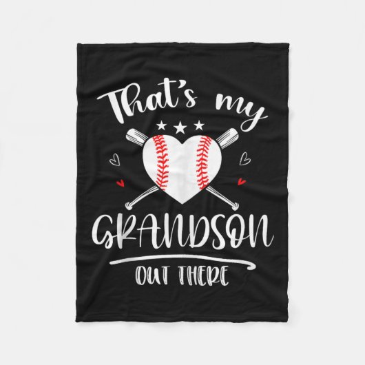 その39s私の孫そこにあの野球のおばあちゃんモート フリースブランケット (正面)