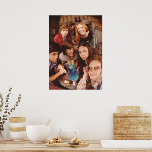 その70年代に魚の目写真を見せる ポスター (キッチン)