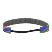 その80sルックレトロストライプピンク アスレチックヘッドバンド (裏面)