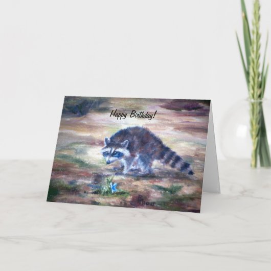 そのBirtdayはである何アライグマ カード (正面)