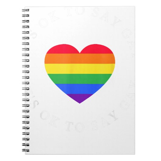 そのOkと言うゲイフロリダLGBTQプライド月Ally G ノートブック (正面)