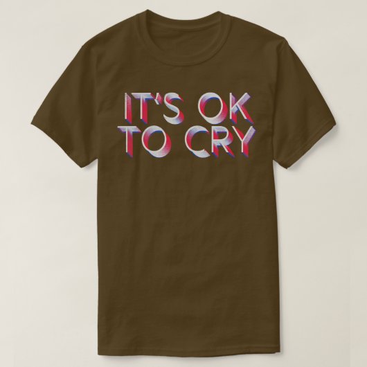そのOK泣くレトロ色あせたタイポグラフィデザイン Tシャツ (デザイン正面)