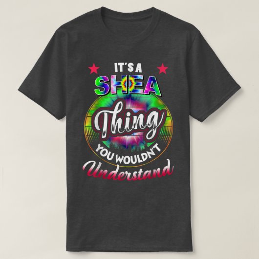 そのSHEA ThingTie染料のSHEA名 Tシャツ (デザイン正面)