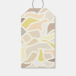 そのSoアイボリー幾何学的抽象芸術パターン ギフトタグ