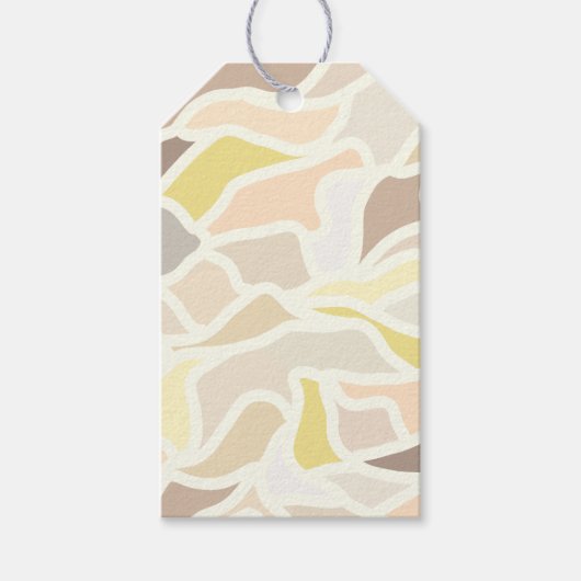 そのSoアイボリー幾何学的抽象芸術パターン ギフトタグ (正面)