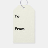 そのSoアイボリー幾何学的抽象芸術パターン ギフトタグ (裏面)