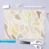 そのSoアイボリー幾何学的抽象芸術パターン 薄葉紙 (クラフト)