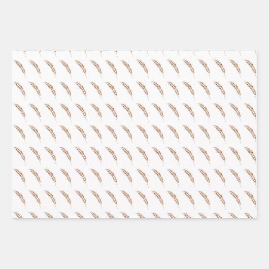 そばかすのある羽のシグネチャーラッピング紙 ラッピングペーパーシート (正面)