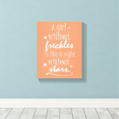 そばかすのない女の子,星のない夜 キャンバスプリント (インサイチュ (ウッドフロア))