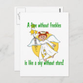 そばかすの顔の天使 ポストカード (正面/裏面)