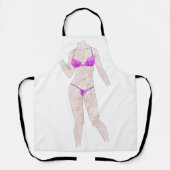 『そばかすビキニ女絵画のエプロン』 エプロン (正面)