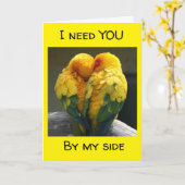 **そばに寄って欲しい** カード (黄色い花)