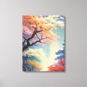 そびえ立つタイタン威厳のある:森の中の木 キャンバスプリント (正面)