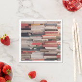 そびえ立つブックウォールおめでとう名前をカスタムする スタンダードカクテルナプキン (インサイチュ)