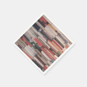 そびえ立つブックウォールおめでとう名前をカスタムする スタンダードカクテルナプキン (角)