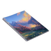 そびえ魅力的る峰々の中の川 ノートブック (右側)