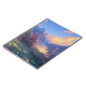 そびえ魅力的る峰々の中の川 ノートブック (左側)