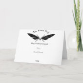 そよ風の(楕円形の)空白のな挨拶状 カード (裏面)