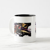 "そよ風慰め"の内気な魚及びペンキの水彩画 ツートーンマグカップ (正面左)