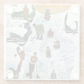 そりで掘り出す ガラスコースター (裏面)