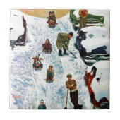 そりで掘り出す タイル (正面)