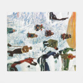 そりで掘り出す フリースブランケット (正面(横))