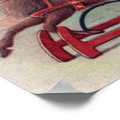 そりに乗って少年に幸せなクリスマス ポスター (角)