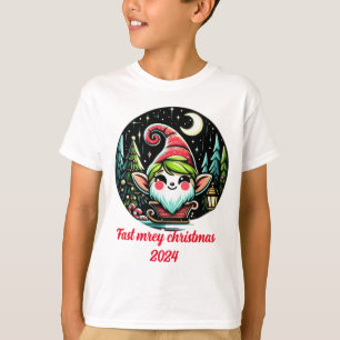 そりに乗って魅惑的な冬の小妖精や小人» Tシャツ