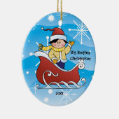 そりのお兄さんのクリスマスのオーナメント セラミックオーナメント (右)