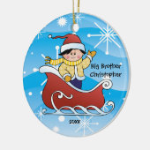 そりのお兄さんのクリスマスのオーナメント セラミックオーナメント (左)